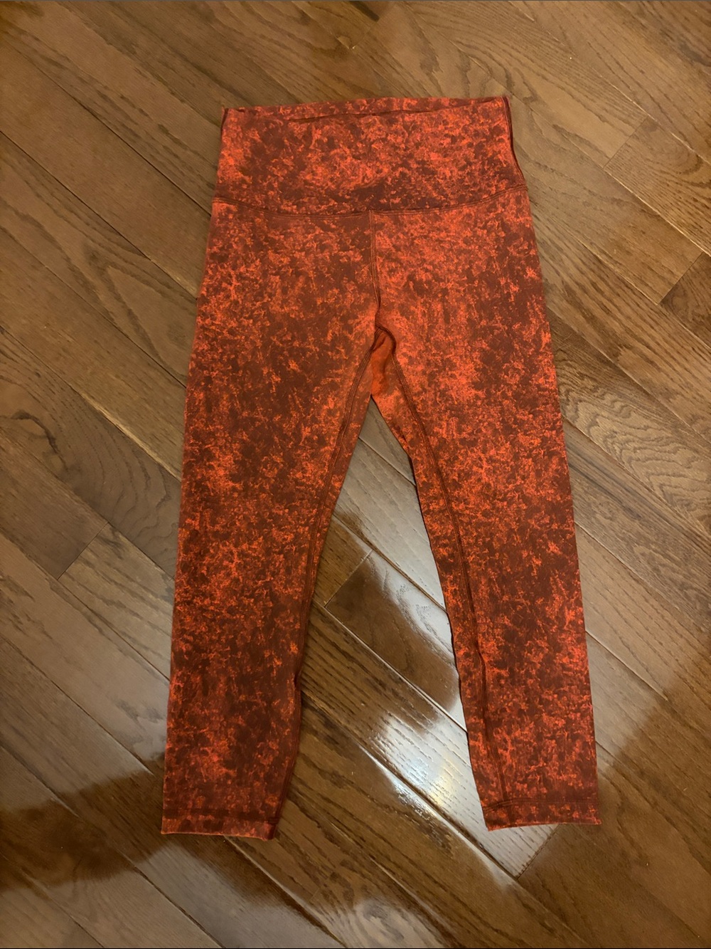 lululemon athletica Red Marble Leggings